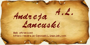Andreja Lančuški vizit kartica